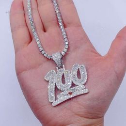 Ready To Ship Iced Out Vvs Moissanite Diamond Hip Hop 100 Points Pendant