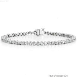 2023 Best Selling Real 925 Sterling Silver Solid 9k 10k 14k 18k Gold Jewellery High Quality Lab Diamond Tennis Bracelet