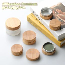 Storage Bottles 10g 20g 30g 50g 100g Bamboo Bottle Cream Jar Nail Art Mask Refillable Empty Cosmetic Makeup Container Box