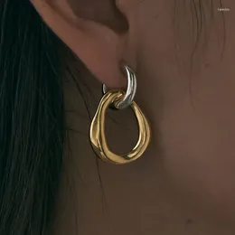 Hoop Earrings Punk Hiphop Retro Detachable Gold Silver Colour Geometric Irregular Round For Women Girls Jewellery E002