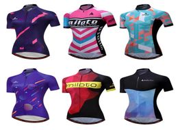 MILOTO 2020Summer Short Sleeve Cycling Jersey Women039s Cycling Jersey MTB Clothing Clothing for Bike Running3243144