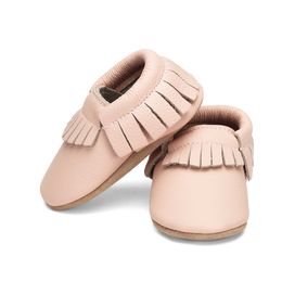 HBP Non-Brand 0-24 Factory Price Soft Genuine Leather Pink Tassels Custom Casual Baby Shoes Toddler For Kids Boys Girls