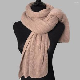 Scarves Soft Fabric Scarf Thick Warm Imitation Cashmere Women's Winter Neck Protection Windproof Decorative Lady Shawl