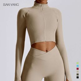 Lu Coat Align Hoody Lemon Full New Women Zip-up Yoga Top Workout Running Fiess Jacket with Thumb Holes Stretchy Fitted Long Sleeve Crop Top