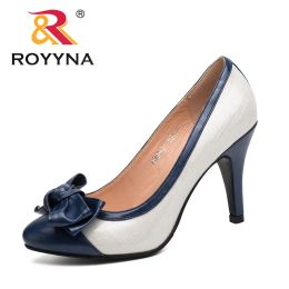 Boots ROYYNA New Fashion Style Women Pumps Pointed Toe Women Shoes Shallow Lady Wedding Shoes comfortable Light Soft Free Shipping