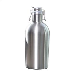 Premium 2L Stainless Steel Bottle Homebrew Beer Growler Secure Swing Top Big Capacity For Outdoor growler cerveja 240314