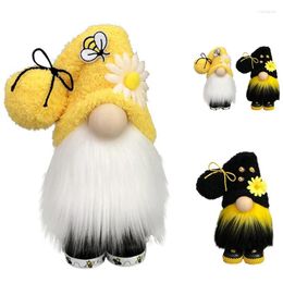 Decorative Figurines ABSF Striped Bee For Interior Funny Gnome Faceless Doll Room Decor Happy Honey Home Decoration