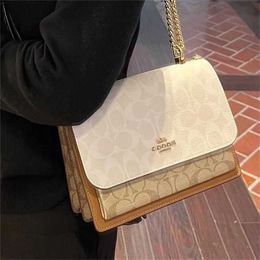 2024 New Chain Small Square White Old Flower Handbag sale 60% Off Store Online