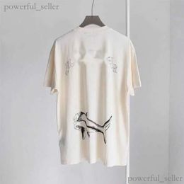 22s Men's Palm T Shirt Palmangel City Designer Limited Inkjet Graffiti Letter Printing Men's Women's Sailboat Short-sleeved Casual Angels Tshirt 521