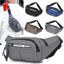 Waist Bags Outdoor Bag Waterproof Running Jogging Belt Pouch Zip Mobile Phone Oxford Cloth Chest For Female Male Unisex