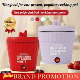 Small Household Multifunctional AllInOne Pot Electric Noodle Cooking Egg Omelette Frying Pan Mini pot Baby Food Stew 240308