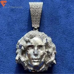 Pass Tester Iced Out VVS Moissanite 3D Headgear High Quality Hip Hop Jewellery Custom Pendant