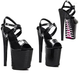 Dance Shoes Women 20CM/8inches PU Upper Sexy Exotic High Heel Platform Party Sandals Pole Model Shows 196