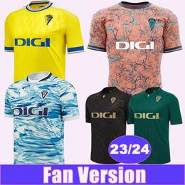 23 24 Cadiz Mens Soccer Jerseys BRIAN SOBRINO R. ALCARAZ FALI ALEX Home Away Carnival Special editions Football Shirt Short Sleeve