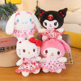 Wholesale 25cm New Kuromi Plush Toy Cute Girls Pillow Flower Dress Melody