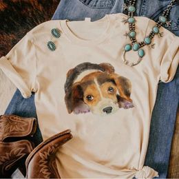 Women's T Shirts Beagle T-shirts Women Graphic Harajuku Designer Tshirt Female Y2k Manga Clothes