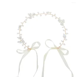 Headpieces Lace-up Hair Hoop Ornaments Color Retention Beads Floral Headgear For Wedding Masquerades Show