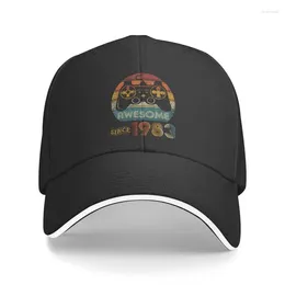 Ball Caps Classic Vintage Video Gamers Awesome Since 1983 Baseball Cap For Men Women Breathable 39th Old Birthday Gift Dad Hat Outdoor