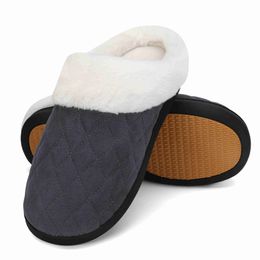 HBP Non-Brand Unisex Plush Warm Anti Slip Indoor Cotton House Slippers Shoes Stock