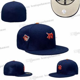 56 Colours Men's Baseball Fitted Hats Black Chicago Sport Full Closed Designer Caps Tiger Navy Colour Houston baseball cap Chapeau Stitched Statue of Liberty MA17-06