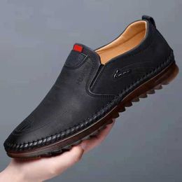 HBP Non-Brand Spring and Autumn Best-Selling Mens Casual Leather Shoes Soft Bottom Pumps shoes