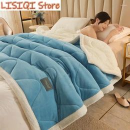 Blankets Plaid Bed Blanket Children Adults Warm Winter Throws Thick Wool Fleece Throw Sofa Cover Duvet Soft Bedspread