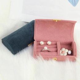 Jewellery Pouches Velvet Organiser Display Case Boxes Arch Shape Box Flannel Storage Holder Travel Earring