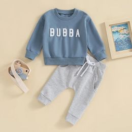 Clothing Sets Toddler Baby Boys Clothes Set Letter Print Long Sleeve Sweatshirt Jumper Top Jogging Pants Suit Fall Winter Outfits Casual