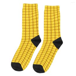 Men's Socks Vintage Corn On The Cob Vegetables Food Unisex Hip Hop Pattern Printed Funny Crew Sock Gift