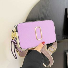 Camera Handbag Womens Wide Shoulder leather Italic Flash Strap Purse High Texture Mini Mark 2024New models 70% Off Store wholesale