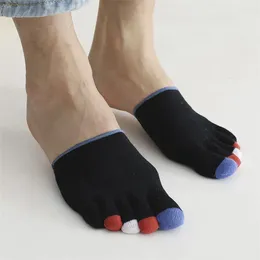 Men's Socks Summer Solid Colour Simple Wear-resistant Toe Cover Invisible Five Finger Half-foot Split-toe