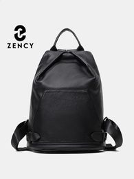 Zency Spring Womens Genuine Leather Bags Anti Theft Large School Bag Designer Backpack Female Travel Shopper A4 Satchel 240307