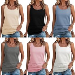 Women's Tanks Sexy Sleeveless Shirt Office Square Neck Summer Tops Casual For Date Shopping
