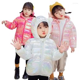 Down Coat Lightweight Jackets Colourful Fabric Hooded Outerwear Autumn Winter Kids Boys Girls Baby Coats Casual Clothing For 1-5 Years