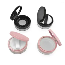 Storage Bottles 20g Plastic Empty Cosmetic Container Loose Powder Jar Puff Boxes Makeup Travel Pot With