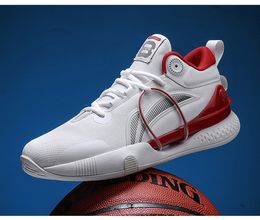 Mens Designer breathable mesh basketball shoes youth competition basketball boots soft soled comfortable sneakers Womens outdoor running training shoes