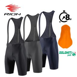 RION Mens Cycling Bib Shorts Mountain Bike MTB Clothes Downhill Bicycle Tights Road Riding Motocross Dolomiti 8H Outdoors Pro 240311