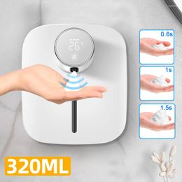 Liquid Soap Dispenser Bathroom Automatic Wall Infrared Sensor Rechargeable Digital Display Foam Hand Sanitizer