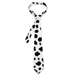 Bow Ties Black Dalmatian Tie Cow Print Business Neck Elegant For Men Custom DIY Collar Necktie Birthday Gift