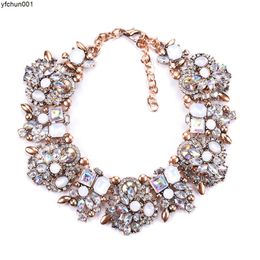 Collane corte Accessori moda donna Abbigliamento floreale esagerato con diamanti pieni