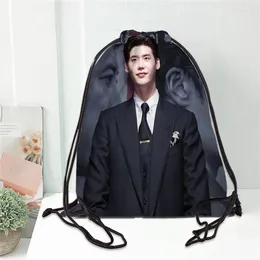 Backpack Lee Jong Suk Women Softback Rucksack Ladies Storage Drawstring Bag For Travel Girls Daypack Book Shoes