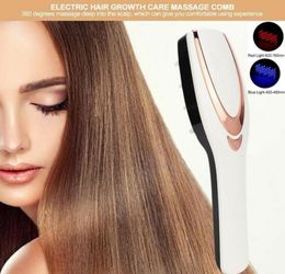 Potherapy LED Light Hair Growth Comb Vibrating Head Massager Brush USB Rechargeable Scalp Hair Loss Treatments Stress Relief7076342