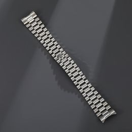 Watch Bands 13mm 17mm 20mm 21mm Solid Stainless Steel Jubilee Curved End Strap Band Fit For2899