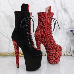 Dance Shoes Fashion Sexy Model Shows Suede Upper 20CM/8Inch Women's Platform Party High Heels Pole Boots 136