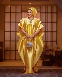 African mothers BUBU Islamic ethnic clothing loose robe custom quality shiny fabric elegant fashion 240315