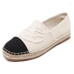 Casual Shoes Women Canvas Slip On Espadrilles Woman Comfortable Round Toe Loafers Flats Ladies Flat