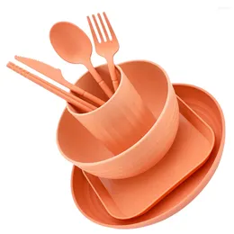 Disposable Dinnerware Restaurant Kit Kitchen Supplies Mini Bowl Dish Chopsticks Fork Spoon