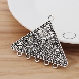 Pendant Necklaces 2 Pieces Tibetan Silver Boho Triangle Multi Strand Connectors Charms Pendants For Necklace Jewellery Making Findings