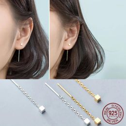 Dangle Earrings La Monada Square Dangling Hanging For Women Silver 925 Real Woman Korean Drop Minimalist Female In Jewellery