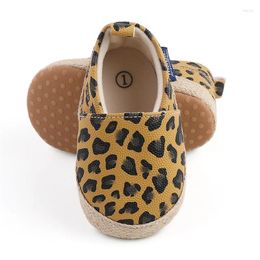 First Walkers Baby Girls Shoes Leopard Print Slip On Flats Casual Walking For Born Infant Toddler